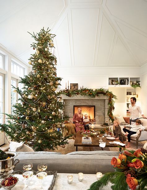 Step Inside Kimberly and David Jones' Magical Christmas Home In North Vancouver - House & Home Vancouver House, Pearl Garland, Linen Interior, Couple Set, Twas The Night, North Vancouver, Long Journey, Old World Christmas, Christmas Tree Farm