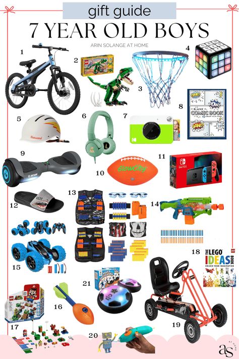 A round up of the best gifts for 7 year old boys with options for boys no matter what your budget is, and what their interests are. Toys Boys 8-10, Gifts For Boys 8-10, Unique Gifts For Boys, Stocking Stuffers For Boys, Best Gifts For Boys, Fishing Christmas, Boy Boy, Christmas Gifts For Boys, Big Gifts