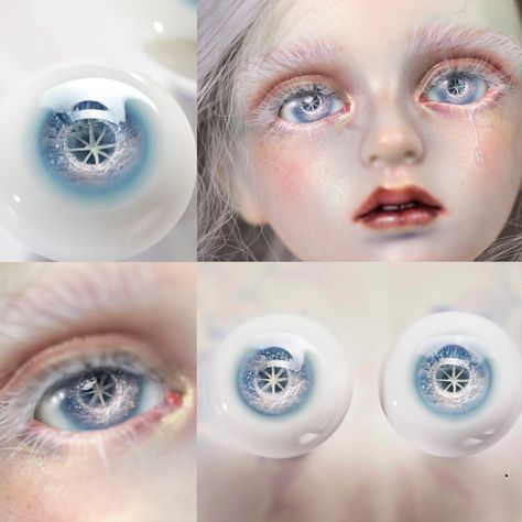 Flower Ocean, Bjd Eyes, Resin Eyes, Doll Face Paint, Eyes Artwork, Aesthetic Eyes, Anime Dolls, Doll Eyes, Colored Contacts