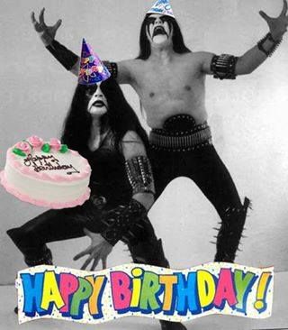 One of the best happy birthday pictures ever!  With a #metalhead inspiration for those who 're into #metalmusic they feel me! Horns up #metalheads! \m/ #abbath #immortal Metal Meme, Happy Birthday Black, Birthday Quotes For Me, 밈 유머, Happy Birthday Meme, Happy Birthday Pictures, Birthday Quotes Funny, Birthday Meme, Happy B Day