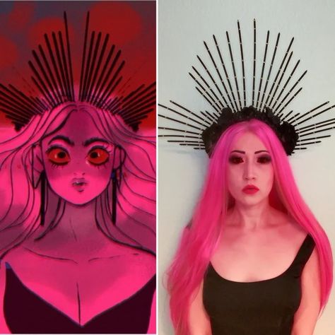 Hades And Persephone Costume, Persephone Makeup, Persephone Costume, Persephone Art, Persephone Goddess, Couples Cosplay, Goddess Crown, Web Comic, Cute Couple Halloween Costumes