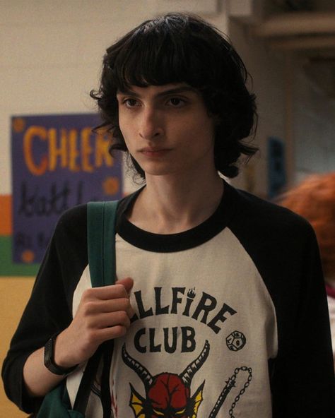 @milevenism on Instagram: “the more people hate him, the more i love him. that’s my son, down to the hating pineapple on pizza” Mike Wheeler, Finn Wolfhard, Stranger Things, I Love, Hair, White