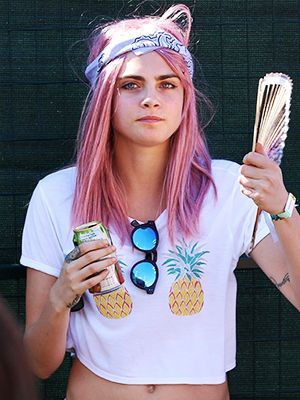 Basically everyone has cotton candy-colored hair, including Cara Delevingne. | allure.com Cara Develigne, Locs Color, Balayage Hair Tutorial, Cara Delevingne Style, Pink Wigs, Coral Hair, Girl With Pink Hair, Pastel Pink Hair, Hot Hair Colors