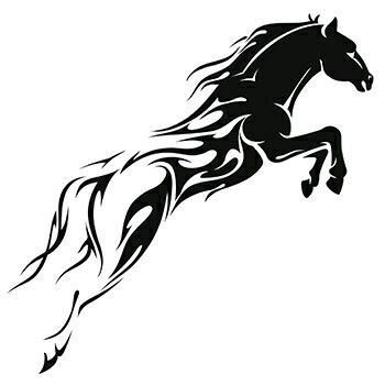 tribal horse tattoo design Horse Stencil, Horse Tattoo Design, Unique Tattoos For Men, Flame Tattoos, Animal Stencil, Running Horse, Horse Tattoo, Horse Face, Horse Logo