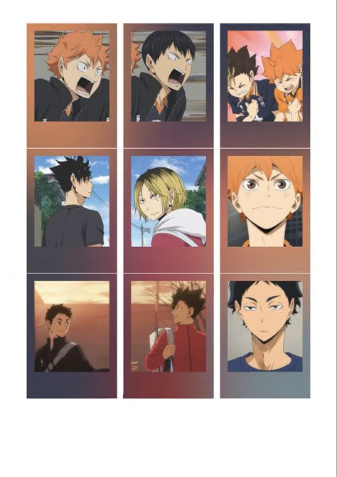 Anime Polaroid Drawing, Haikyuu Polaroid, Anime Polaroids, Anime Polaroid, Anime Diys, Captain America Wallpaper, Simple Anime, Anime Sticker, Stickers Anime