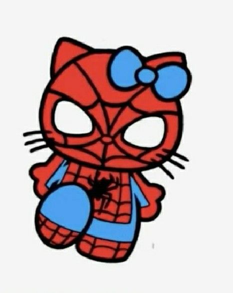 Spider 𝕙𝕖𝕝𝕝𝕠𝕜𝕚𝕥𝕥𝕪 Single Pfp, Spider Drawing, Walpaper Hello Kitty, Boujee Aesthetic, Hello Kitty Images, Easy Drawings, Paper Flowers, Line Art, Spiderman