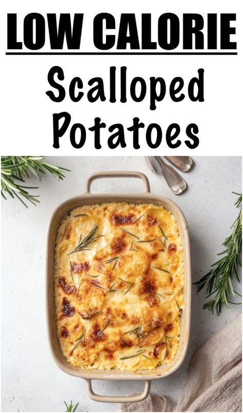 Low Calorie Recipe for Scalloped Potatoes | Lose Weight By Eating Recipe For Scalloped Potatoes, Healthy Scalloped Potatoes, Low Calorie Sides, Low Calorie Recipe, Homemade Scalloped Potatoes, Potato Calories, Cheesy Scalloped Potatoes Recipe, Easy Scalloped Potatoes Recipe, Cheesy Potatoes Recipe