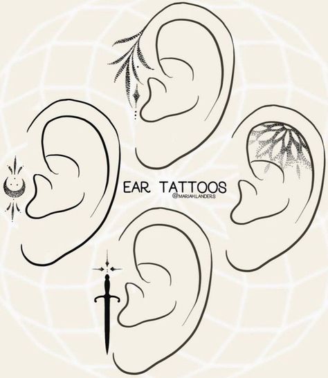 Tattoo Dotwork, Ear Tattoos, Handpoke Tattoo, Small Pretty Tattoos, Tattoo Flash Art, Dream Tattoos, Elegant Tattoos, Dope Tattoos, Little Tattoos