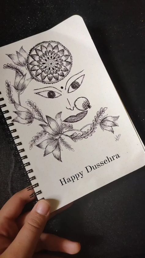 Happy Dussehra.. Dussehra Drawing, Happy Dussehra, Durga Maa, Simple Art, Easy Drawings, Dairy, Drawings, Quick Saves, Art