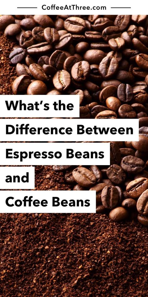 Coffee is sometimes labeled espresso beans and coffee beans on the packaging so it can be confusing. Are they the same or different? Read on find out. #coffee #espresso #coffeebeans #espressobeans Starbucks Caramel Drinks, Best Espresso Beans, Concentrated Coffee, Caffeinated Drinks, Caramel Drinks, Coffee Recipes Hot, Breakfast Drinks, Cold Brew Recipe, Same Or Different