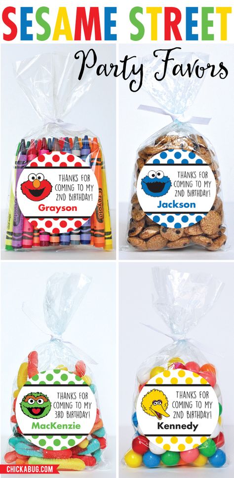 Sesame Street Party Favors, Sesame Street Birthday Party Ideas Boy, Elmo Birthday Party Boy, Elmo First Birthday, Cookies Monster, Cookie Monster Birthday Party, Cookie Monster Party, Cookie Monster Birthday, Party Favors For Kids