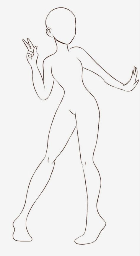 Basic Body Reference, Lady Body Reference, Oc Standing Pose, Blank Drawing Templates People, Body Base Drawing Standing Straight, Body Bases For Drawing, Human Drawing Base Female, Dress To Impress Body Base Drawing, Body Base Pose Drawing