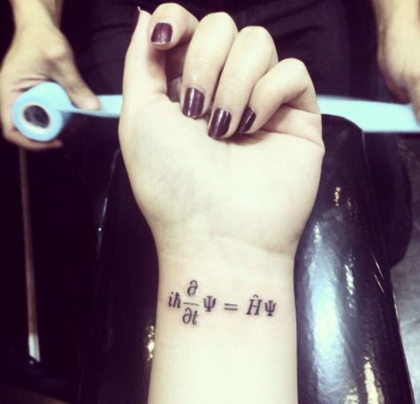 Equation Tattoo, Physics Symbols, Physics Tattoos, Atom Tattoo, Science Tattoo, Symbols Tattoo, Science Tattoos, Nerdy Tattoos, Time Tattoos