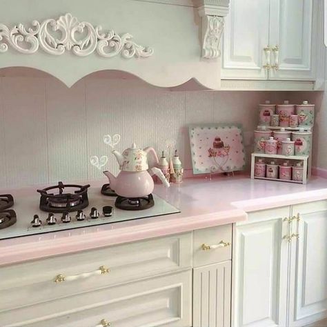 Coquette Kitchen, Rooms Decoration, Cocina Shabby Chic, Design My Kitchen, Muebles Shabby Chic, Styl Shabby Chic, Kitschy Kitchen, Dream House Rooms, Dreamy Room