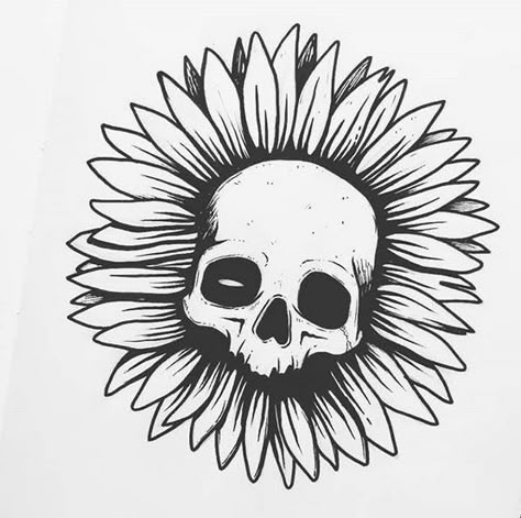 Sunflower Skull Tattoo, Sunflower Tattoo Stencil, Tattoo Design Stencil, Chocolate Mints, Traditional Tattoo Outline, American Traditional Tattoo Ideas, Traditional Tattoo Ideas, Tattoo Outline Drawing, Tattoo Stencil Outline