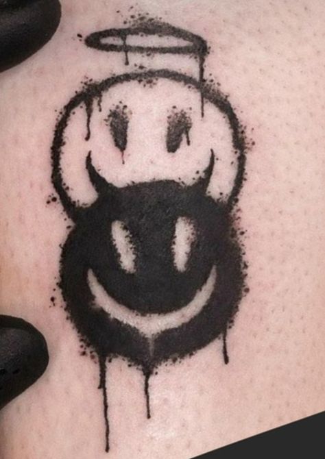 Emoji Tattoo, Simple Hand Tattoos, Rip Tattoo, Colored Tattoo Design, Sharpie Tattoos, Scary Tattoos, Pieces Tattoo, Neck Tattoo For Guys, Geniale Tattoos