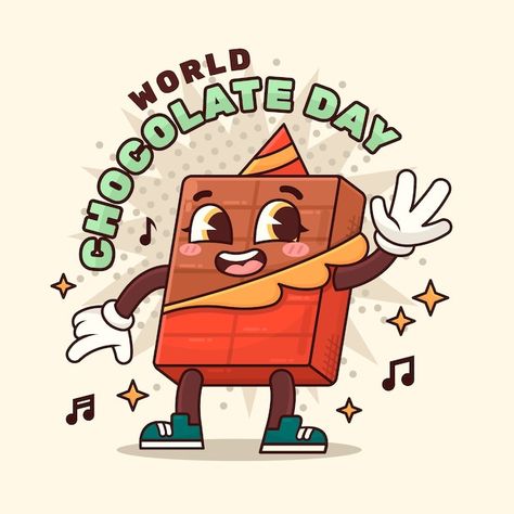 Kawaii Chocolate Drawing, Candy Bar Illustration, Cartoon Chocolate Bar, Chocolate Character, Cartoon Chocolate, Chocolate Illustration, Chocolate Drawing, Bean Boozled, Vintage Mascot