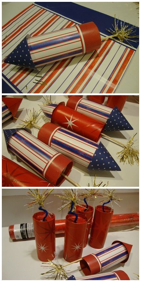 Summertime Crafts, Patriotic Diy, Americana Crafts, Fourth Of July Decorations, 4th July Crafts, Christmas Tinsel, Fourth Of July Food, Fourth Of July Decor, Toilet Paper Roll Crafts