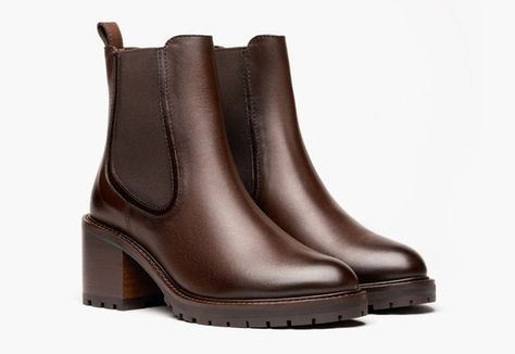 Women's Knockout High Heel Chelsea Boot In Chocolate Brown - Thursday