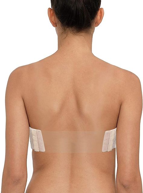 Strapless Pushup Convertible Padded Lace Bra with Clear Straps Invisible Back for Women 34D at Amazon Women’s Clothing store Low Back Strapless Bra, Clear Strap Bra, Low Cut Outfit, Strapless Backless Bra, Multiway Bra, Bra Hacks, Pretty Bras, Invisible Bra, Backless Bra