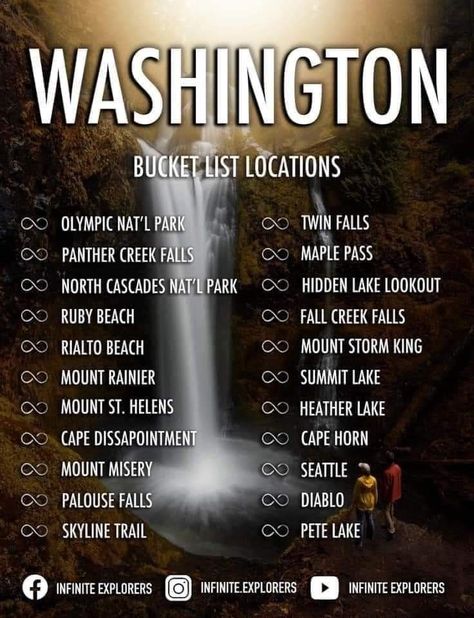 Washington Bucket List, Summit Lake, West Coast Travel, Rialto Beach, Washington State Travel, Washington Travel, Storm King, Twin Falls, North Cascades