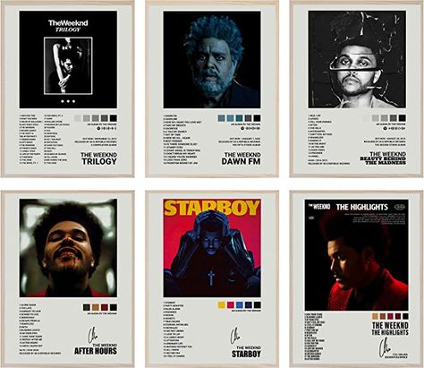 -The Weeknd Signed Limited Posters Music Album Cover Posters Print Set of 6 -8x10 inches -Perfect idea to fill your room or dorm #weeknd #xo #afterhours #abel #dawnfm #merch #xotwod The Weeknd Album Cover, The Weeknd Trilogy, The Weeknd Albums, Poster Grafico, The Weeknd Poster, Aesthetic Canvas, Art Album, Poster Room, Kid Cudi