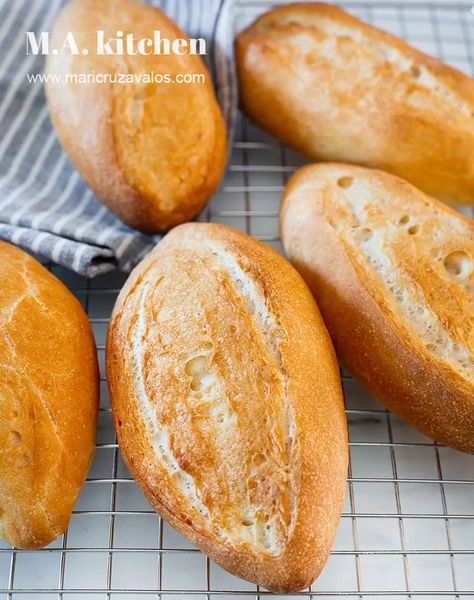 Bolillos Bread Recipe (Mexican Rolls) Bolios Rolls, Mexican Bolio Bread, Tortas Bread Recipe, How To Make Bolillos, Mexican Bolillos Recipes, Bollios Mexican Sandwich, Bolio Bread, Mexican Breakfast Sandwich, Mexican Bollilos