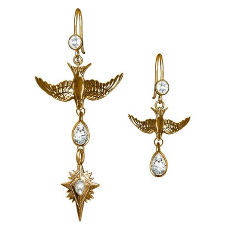 Inspired by sailors and “tales of the sea” A beautiful northern star illustrating how sailors would navigate by the night sky when lost at sea. Swallows symbolise “safe return”, making these statement pieces of jewellery a sentimental and meaningful gift for yourself or a loved one. Embrace the beauty and symbolism of the swallow. These earrings sparkle and shine, making them the perfect choice for any cocktail party or special occasion. Elevate your look with these elegant and stylish ea... Bird Jewellery, Northern Star, Lost At Sea, Earrings Sparkle, Sparkle And Shine, Swallows, Bird Jewelry, Sparkle Earrings, The Night Sky