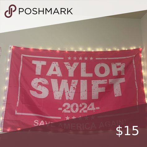 Taylor Swift 2024 Flag Taylor Swift Flag, Taylor Swift 2024, Taylor Swift Posters, Dream Room, Room Inspo, Room Ideas, Taylor Swift, Swift, Flag