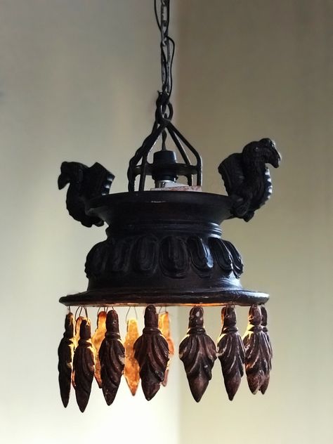 Modified Newari oil lamp( Nepali Chandelier) Traditional Newari Architecture, Newari Culture Aesthetic, Nepali Home Decor, Nepali Interior, Newari Interior, Nepali Decor, Nepalese Architecture, Newari Architecture, Nepali Architecture