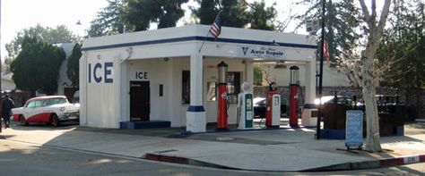 Russ Clements Service Station, Fresno, California USA. Built in 1926. Pioneer Days, Fresno County, San Joaquin Valley, John Mellencamp, Historical Homes, Old Gas Stations, Fresno California, Cali Girl, Central California