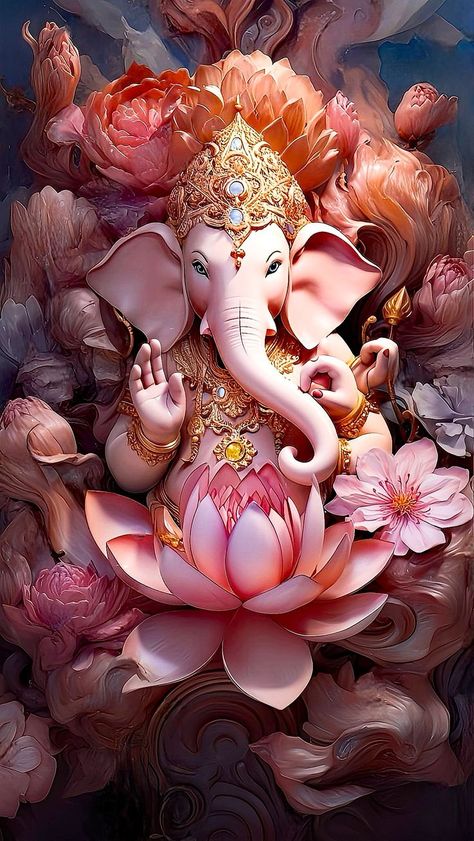 Maha Ganapathi, God Aesthetic, God Ganesh, Lucky Wallpaper, Ganesh Lord, Ancient Indian Architecture, Best Nature Images, Sanatana Dharma, Ganesh Ji