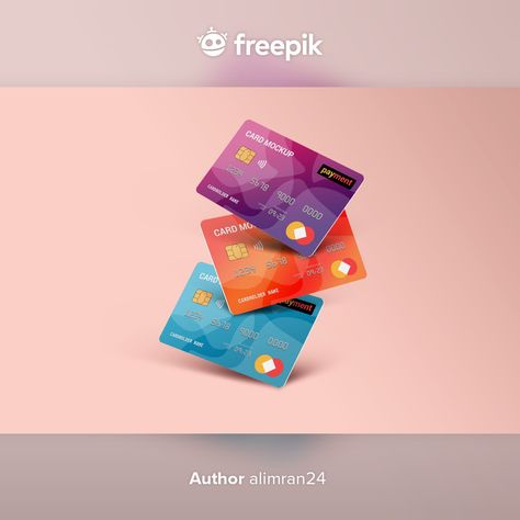 Virtual Card Design, Credit Card Design, Virtual Card, Card Creative, Card Payment, Plastic Card, Free Vectors, Debit Card, Social Media Design