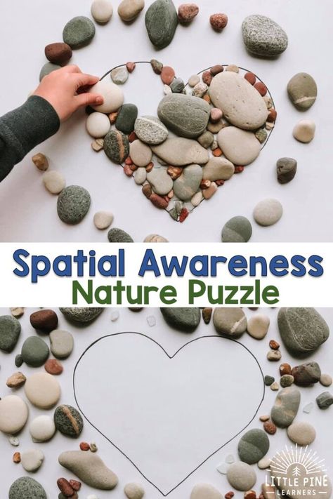 Work on Spatial Awareness With This Simple Nature Shape Puzzle • Little Pine Learners Shape Puzzle, Forest School Activities, Spatial Awareness, Nature School, Outdoor Education, Outdoor Classroom, Shape Puzzles, Forest School, Outdoor Learning