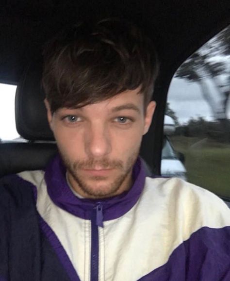 Louis Tomlinson, Blue Eyes, A Man, Road, On Twitter, Purple, Twitter, Blue, White