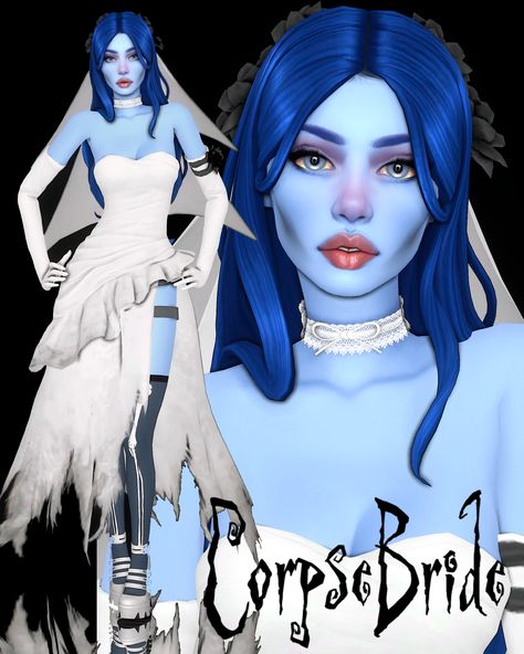 Hello everyone,

I brought you my first halloween inspired character as you wished in our lastest poll.

Her is my version of Corpse Bride for download .

Hope you enjoy.

#sims #halloween #thesims4 #download #corpsebride Sims 4 Cc Nightmare Before Christmas, Costumes Sims 4 Cc, Corpse Bride Sims 4 Cc, Sims 4 Corpse Bride, Halloween Costumes Sims 4, Monster High Sims 4, Sims 4 Cc Halloween Costumes, Sims 4 Monster Cc, Sims 4 Cc Halloween