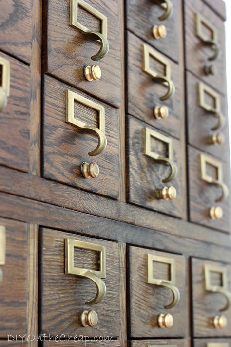 Home Library Modern, Library Card Catalog Cabinet, Library Modern, Vintage Library Card, Card Catalog Cabinet, Library Cabinet, Library Card Catalog, Apothecary Decor, Card Catalog