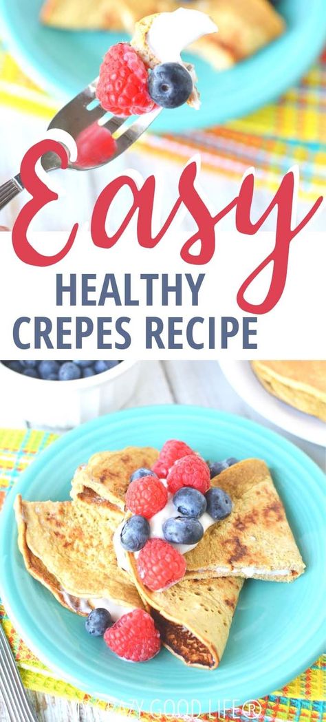 This easy crepe recipe is the perfect weekend breakfast recipe. These healthy crepes are made with oatmeal and egg whites for a heart healthy breakfast. This is our fool proof recipe to make the best savory or sweet crepes! 21 Day Fix Crepe Recipe | Savory Crepe Recipe #21dayfix #ww #2bmindset #lowcarb Easy Healthy Crepe Recipe, Savory Crepe Recipe, Healthy Crepe Recipes, Recipe Crepes, Crêpe Recipe, Weekend Breakfast Recipes, Healthy Crepes, Savory Crepe, Crepe Recipe Savory