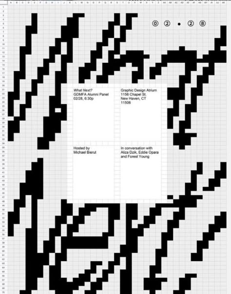 Yale Graphic Design, Internet Graphic Design, Coding Graphic Design, Black And White Graphic Poster, List Graphic Design, Futuristic Design Graphic, Pixel Graphic Design, Forest Graphic Design, Graphic Design Grid