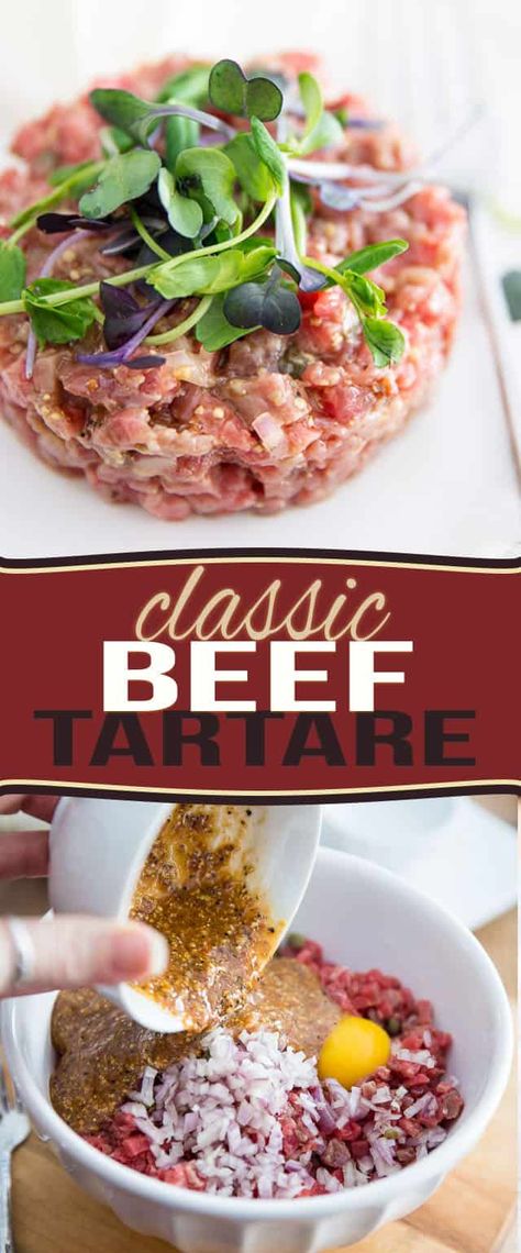 Beef Food Recipes, Reduced Balsamic Vinegar, Tartare Recipe, Beef Tartare, Steak Tartare, Healthy Routine, Healthy Foodie, Oral Health Care, The Grill