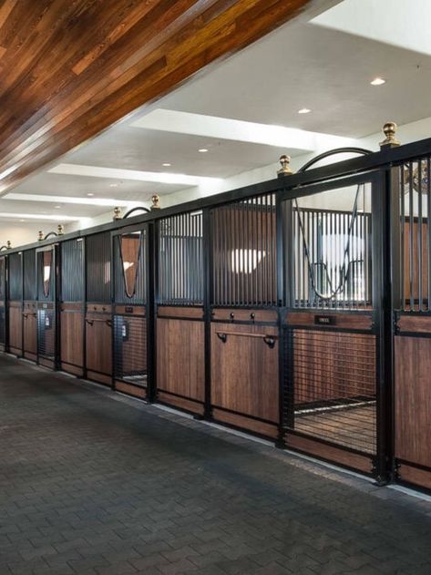 Bijna perfect iets te donker maar wel onwijs leuk!💘 Luxury Horse Barns, Horse Stables Design, Dream Barn Stables, Horse House, Equestrian Stables, Horse Barn Ideas Stables, Barn Stalls, Stable Ideas, Horse Barn Designs