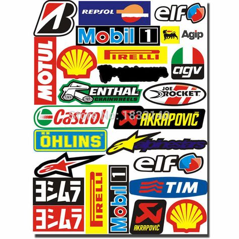 Automotive Logo Design, Racing Stickers, Race Bike, Vinyl Sticker Design, Bubble Stickers, Automotive Logo, Sticker Bomb, Vintage Poster Art, Logo Sticker