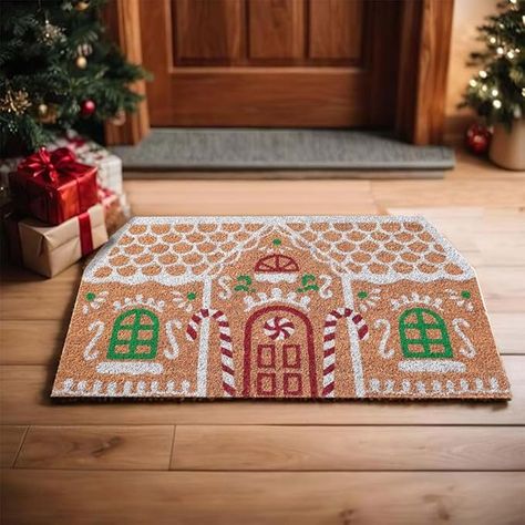 Amazon.com: Folkulture Christmas Door Mat Outdoor, Eco Friendly Christmas Door Mats for Front Door, 28 X 16 Inch Welcome Matt or Doormat for Home Entrance, Durable & Anti Slip Coir Door Mats (Gingerbread House) : Patio, Lawn & Garden Diy Gingerbread House Door Mat, Diy Gingerbread House Doormat, Gingerbread Doormat, Gingerbread House Door, Front Porch Mat, Diy Gingerbread House, Outdoor Door Mats, Entrance Outdoor, Door Mats Outdoor