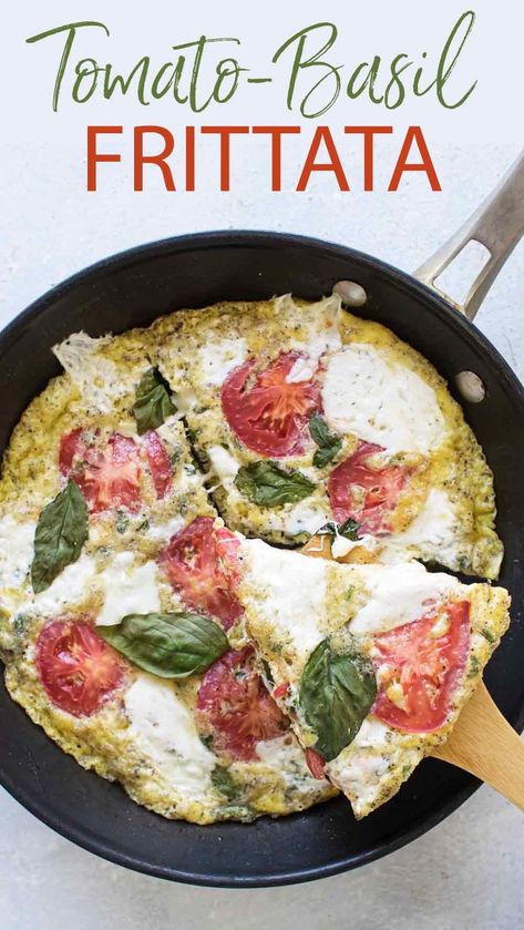 Tomato Basil Frittata Recipes, Tomato Mozzarella Basil Eggs, Tomato Basil Mozzarella Frittata, Fresh Mozzarella Recipe Meals Dinners, Caprese Frittata Recipes, Tomato Recipes Breakfast, Fresh Mozzarella Breakfast, Tomato Basil Frittata, Eggs Tomato Breakfast