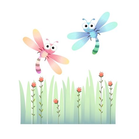 Dragonfly Cartoon, Cartoon Goldfish, Cute Wings, Cute Dragonfly, Cartoon Dolphin, Grass Vector, Egg Vector, Rabbit Vector, Happy Easter Greetings