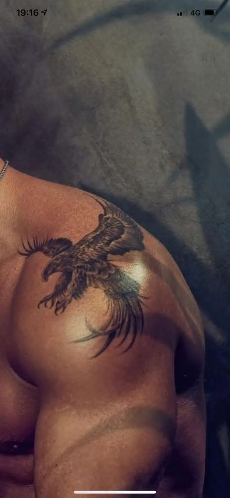 Eagle Back Tattoo, Eagle Shoulder Tattoo, German Tattoo, Family Tattoos For Men, Animal Sleeve Tattoo, Mens Shoulder Tattoo, Jesus Tattoo, Old School Tattoo Designs, Small Tattoos For Guys