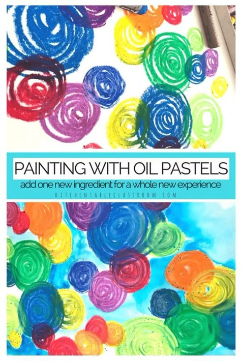 If you've got a list of supplies to keep available for your kids oil pastels should make the cut. Oil pastels are vibrant, inexpensive, and have so many applications! I've used oil pastels for many things but this is new! Check out the single ingredient to turn oil pastels from crayons into paint! Oil Pastel Art For Kids, Blend Oil Pastels, Painting With Oil Pastels, Oil Pastel Techniques, Camping Drawing, Used Oil, Preschool Art Projects, Oil Pastel Paintings, Art Lessons For Kids