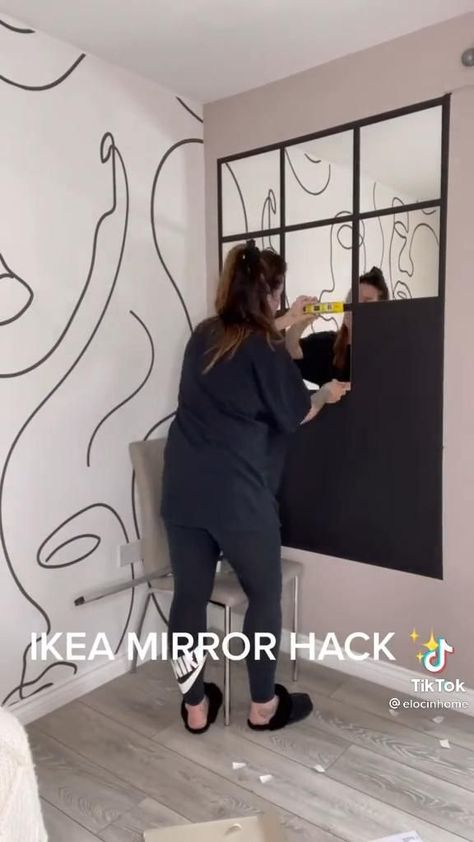 Ikea Mirror Hack, Koti Diy, Home Interior Accessories, Partition Design, Decor Home Living Room, Living Room Decor Apartment, Home Room Design, Bedroom Designs, Diy Home Crafts