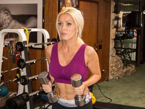 Crystal Hefner.. #workit #workout #gym #fitness #fitspo Crystal Hefner, Workout Gym, Gym Fitness, Stationary Bike, Gym, Good Things, Crystals