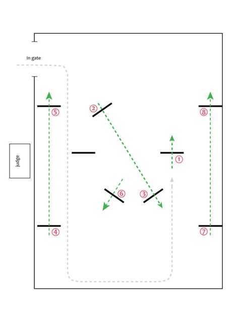 Showjumping Courses Plan, Simple Jumping Courses, Show Jumping Course Ideas, Horse Jump Course, Horse Jumping Cross Rails, Show Jumping Course Design, Jump Courses For Horses, Showjumping Course, Horse Jumping Courses